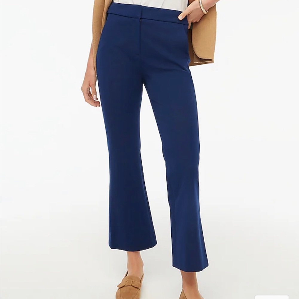 NWT J Crew Navy Blue Kelsey Kick Fit Pants Size 8 Tall